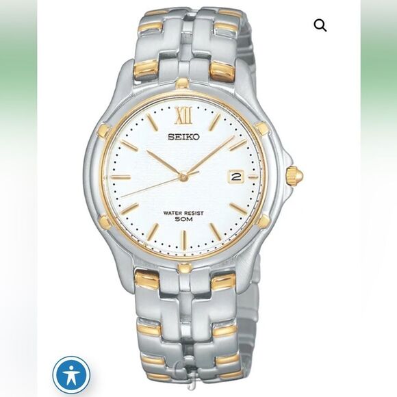 SEIKO LE GRAND SPORT WHITE‎ DIAL MEN WATCH SLC028 Gently Used - Picture 1 of 6